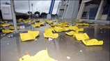 Ζημιές που προκλήθηκαν χθες βράδυ στον αγώνα ΟΦΗ-Παναθηναϊκός από οπαδούς του Παναθηναϊκού. ...