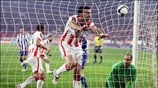 O Τοροσίδης με κοντινή προβολή πετυχαίνει το 3-0. ...