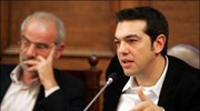 Ο πρόεδρος της ΚΟ του ΣΥΡΙΖΑ Αλέκος Αλαβάνος παίρνει μέρος σε συνέντευξη ...