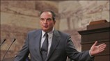 Ο πρωθυπουργός Κ. Καραμανλής κατά την ομιλία στην κοινοβουλευτική ομάδα της Νέας ...