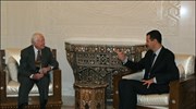 Ο πρώην Πρόεδρος των ΗΠΑ, Τζίμμυ Κάρτερ που επισκέπτεται τη Συρία, συζήτησε ...