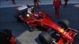 O Κίμι Ραϊκόνεν στα δοκιμαστικά της Ferrari στην πίστα της Χερέθ στην ...
