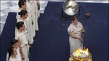 Στιγμιότυπο από την τελετή αφής της φλόγας για τους Χειμερινούς Αγώνες Special ...