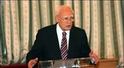 Ο Πρόεδρος της Δημοκρατίας Κάρολος Παπούλιας κατά την ομιλία του στην συνάντηση ...