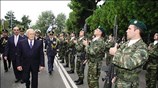 Η καθιερωμένη στρατιωτική παρέλαση μηχανοκίνητων και πεζοπόρων τμημάτων των ενόπλων δυνάμεων, μαζί ...