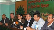 Συνέντευξη τύπου από τους επικεφαλής των κλιμακίων στελεχών του ΠΑΣΟΚ (Χ. Καστανίδης, ...