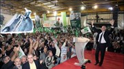 Ο πρόεδρος του ΠΑΣΟΚ κ. Γιώργος Παπανδρέου σε ομιλία του στο Ηράκελιο ...