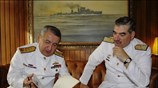 Ο Τούρκος αρχηγός ναυτικών Δυνάμεων Ναύαρχος Muzaffer Metin Atac με τον Αρχηγό ...