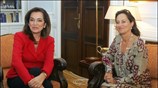 Η υπουργός Εξωτερικών Ντόρα Μπακογιάννη (Α) συναντήθηκε στο υπουργείο Εξωτερικών με την ...