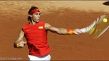 Στιγμιότυπο από την ημιτελικό του Davis Cup. Στη φωτογραφία του Νο 1 ...