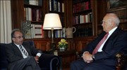 Ο Πρόεδρος της Δημοκρατίας Κάρολος Παπούλιας (Δ) συναντήθηκε σήμερα με τον πρόεδρο ...