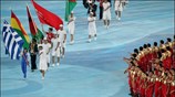 Η Πηγή Δεβετζή εισέρχεται σημαιοφόρος στο Ολυμπιακό Στάδιο του Πεκίνου. ...