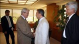 Συνάντηση του υπουργού Ανάπτυξης Χρήστου Φώλια με τον πρόεδρο του  Ελληνοαμερικανικού ...