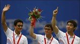 Η Νότια Κορέα (Park Kyung-mo (Α), Lee Chang-hwan (Κ), Im Dong-hyun) κατέκτησε ...