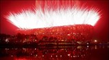 Στιγμιότυπο από την Τελετή Εναρξης των Ολυμπιακών Αγώνων του Πεκίνου. ...