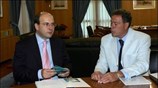Ο υπουργός Μεταφορών Κωστής Χατζηδάκης συναντήθηκε  σήμερα με τον νομάρχη Αθηνών ...