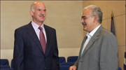 Ο πρόεδρος του ΠΑΣΟΚ Γιώργος Παπανδρέου συναντήθηκε σήμερα με τον πρόεδρο της ...