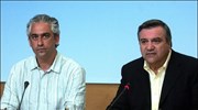 Οι πολιτικοί εκπρόσωποι του ΠΑΣΟΚ για θέματα Εσωτερικών Χάρης Καστανίδης και Περιβάλλοντος ...