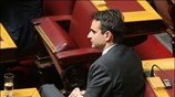 Ο βουλευτής της Νέας Δημοκρατίας Κυριάκος Μητσοτάκης παρακολουθεί την προ ημερησίας διατάξεως ...