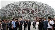 Στο Ολυμπιακό Στάδιο του Πεκίνου ξεναγήθηκε σήμερα, από τον Πρόεδρο της Κινεζικής ...
