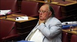 Ο κοινοβουλευτικός εκπρόσωπος του ΠΑΣΟΚ Θεόδωρος Πάγκαλος κατά τη συζήτηση για τη ...