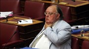 Ο κοινοβουλευτικός εκπρόσωπος του ΠΑΣΟΚ Θεόδωρος Πάγκαλος κατά τη συζήτηση για τη ...
