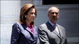 Η υπουργός Εξωτερικών Ντόρα Μπακογιάννη και ο υπουργός Εθνικής ¶μυνας Βαγγέλης Μεϊμαράκης ...