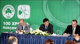Ο πρόεδρος της ΠΑΕ Παναθηναϊκός Αργύρης Μήτσου (Α) , ο μεγαλομέτοχος Γιάννης ...