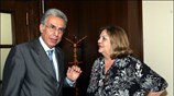 Ο  Ευρωπαίος  Διαμεσολαβητής Νικηφόρος Διαμαντούρος και η πρόεδρος της επιτροπής ...