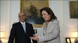 Με τον πρόεδρο της Βουλής των Αντιπροσώπων της Κυπριακής Δημοκρατίας Μάριο Καρογιάν, ...