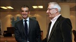 Ο υπουργός Τουριστικής Ανάπτυξης ¶ρης Σπηλιωτόπουλος συναντάται στο υπουργείο με τον δήμαρχο ...