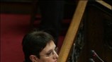 Η γ.γρ. της ΚΕ του ΚΚΕ Αλέκα Παπαρήγα κατά την τοποθέτησή της ...