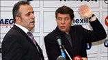 Συνέντευξη Τύπου προς τους δημοσιογράφους παραχώρησαν ο προπονητής της Εθνικής Ομάδας Ποδοσφαίρου ...