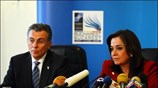 Η υπουργός Εξωτερικών Ντόρα Μπακογιάννη και ο υπουργός Επικρατείας Θοδωρής Ρουσόπουλος παραχώρησαν ...