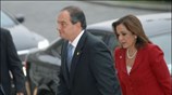 Ο Κώστας Καραμανλής και η Ντόρα Μπακογιάννη φθάνουν στο χώρο που διεξάγονται ...