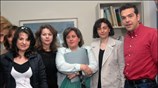 Ο πρόεδρος του Συνασπισμού Αλέξης Τσίπρας συνομιλεί με εργαζόμενες στον οργανισμό διεξαγωγής ...