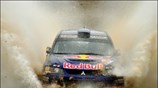 Ο Αυστριακός Andreas Aigner, με Mitsubishi Lancer Evo IX, κατά τη διάρκεια ...