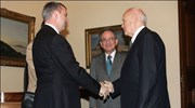 Ο Πρόεδρος της Δημοκρατίας Κάρολος Παπούλιας συναντήθηκε με τον πρόεδρο της Βουλγαρικής ...