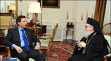 Ο υπουργός Πολιτισμού Μιχάλης Λιάπης συναντήθηκε με τον Αρχιεπίσκοπο Αμερικής Δημήτριο στην ...