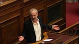Ο πρόεδρος της Κ.Ο. του ΣΥΡΙΖΑ Αλέκος Αλαβάνος κατά την ομιλία του ...