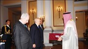 Ο νέος Πρέσβης του Κατάρ Hamad bin Abdulla Ali Al Missned παραδίδει ...