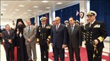 Ο υπουργός Εθνικής ¶μυνας Ευάγγελος Μεϊμαράκης (3ος Δ) παρέστη στην τελετή παράδοσης ...