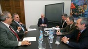 Ο πρόεδρος του ΠΑΣΟΚ Γιώργος Παπανδρέου συναντήθηκε σήμερα με τους βουλευτές Πελοποννήσου ...
