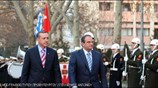 Ο πρωθυπουργός Κώστας Καραμανλής (Δ) με τον Τούρκο ομόλογό του Ρετζέπ Ταγίπ ...