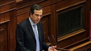 Ο βουλευτής της ΝΔ Αντώνης Σαμαράς κατά την ομιλία του στη συζήτηση ...