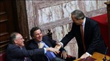 Ο υπουργός Οικονομίας και Οικονομικών Γιώργος Αλογοσκούφης, ο υπουργός Πολιτισμού Μιχάλης Λιάπης ...
