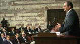 Γενική εικόνα κατά την ομιλία του πρωθυπουργού Κώστα Καραμανλή στη συνεδρίαση της ...
