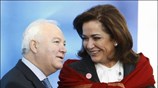 Ο ισπανός υπουργών Εξωτερικών Miguel Angel Moratinos υποδέχεται την Ντόρα Μπακογιάννη στη ...