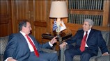 Ο πρωθυπουργός Κώστας Καραμανλής συναντήθηκε σήμερα με τον Πρόεδρο της Βουλής των ...