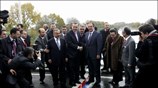 Οι πρωθυπουργοί της Ελλάδας Κώστας Καραμανλής και της Τουρκίας Ρετζέπ Ταγίπ Ερντογάν ...
